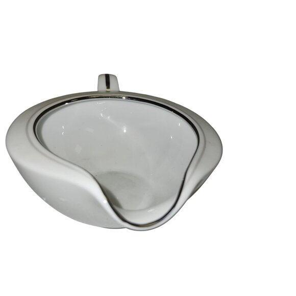 Noritake Rose China Gravy Boat With Silver Trim - Picture 4 of 9